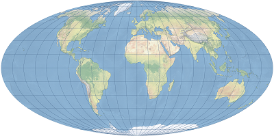 モルワイデ図法の例