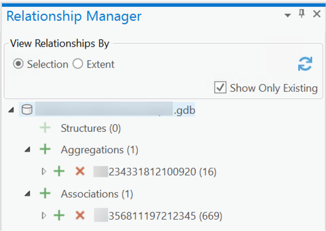 Relationship Manager Aggregations and Associations nodes