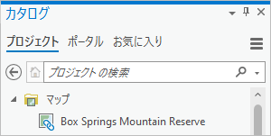 カタログ ウィンドウのマップ コレクションに表示された Web マップ