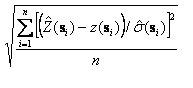 Root mean square standardized error
