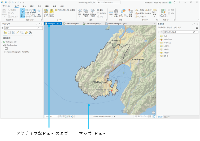 ArcGIS Pro ユーザー インターフェイス