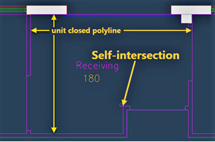 AutoCAD の自己交差の例