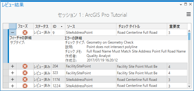 [すべての結果] の表示