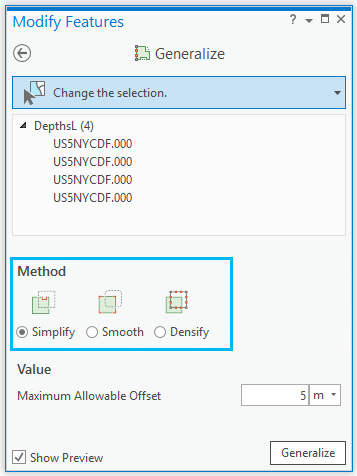 Generalize options