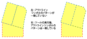 [交点にコントロール ポイントを設定 (Set Control Point At Intersect)] ツールの例