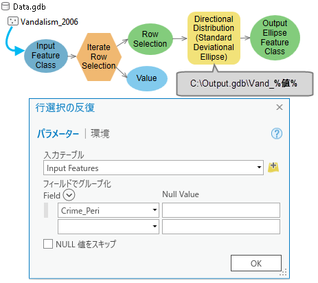 [行選択の反復] の使用方法