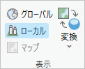 マップ、グローバル シーン、ローカル シーン間で変換するための ArcGIS Pro のオプション