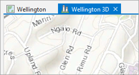 Wellington 3D ビューのタブ