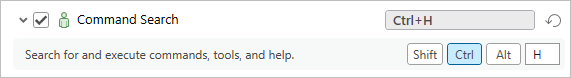 コマンド検索コマンドの更新されたショートカット