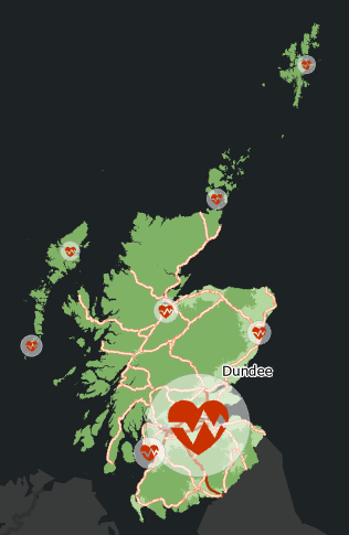 スコットランドのマップ