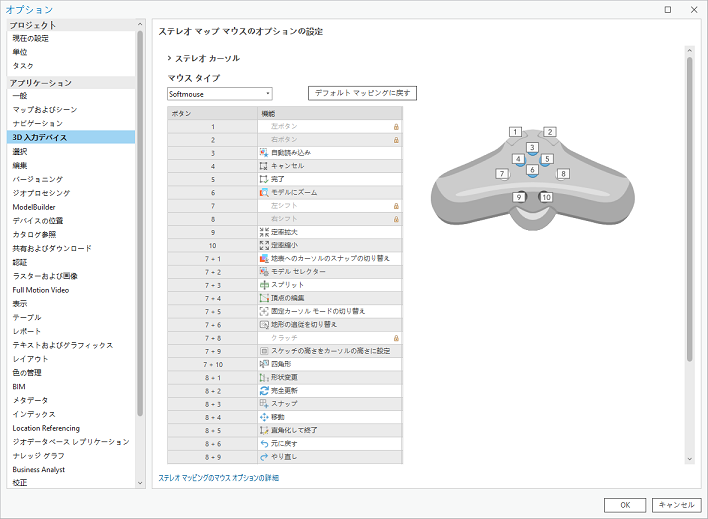 Softmouse ステレオ マウスの構成オプション