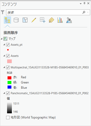 画像レイヤーを含む [コンテンツ] ウィンドウ