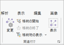 ユーティリティ ネットワーク タブの関連付けグループ