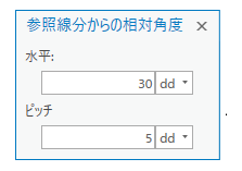 参照線分からの相対角度