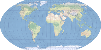 ワグナー図法 (第 5 図法) の例