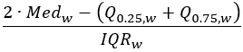加重された分位数不均衡の計算式