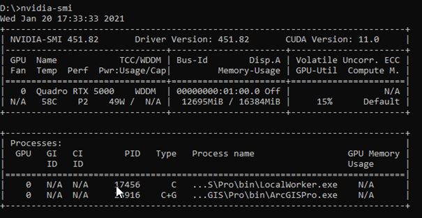 nvidia-smi を使用した GPU の監視