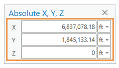 絶対 X,Y,Z 絶対 X,Y,Z