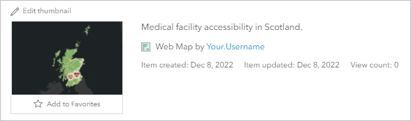 Web マップのアイテム ページ Web マップのアイテム ページ