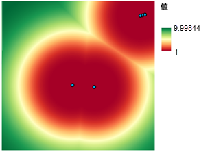 既存の学校までのランク付けされた距離 既存の学校までのランク付けされた距離