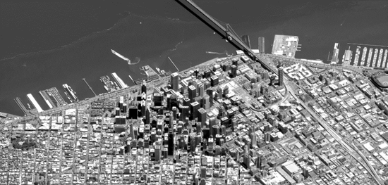 画像空間に表示された斜め撮影画像 画像空間に表示された斜め撮影画像