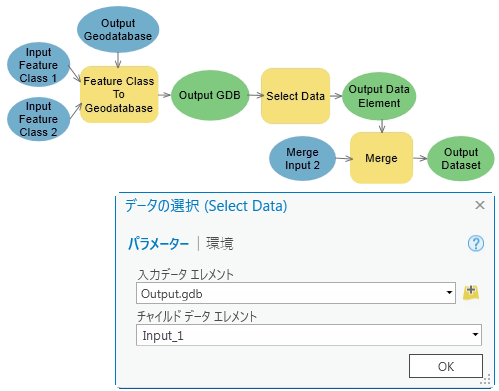 データの選択 (Select Data) ツールの例 データの選択 (Select Data) ツールの例
