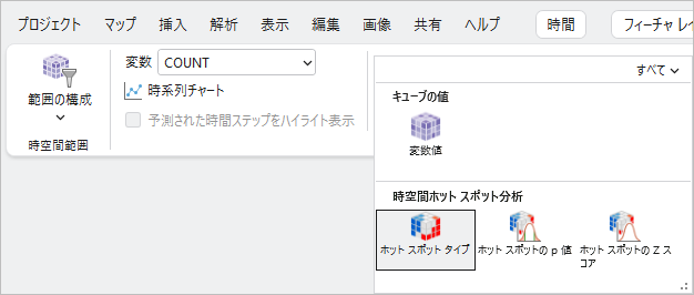 テーマ ギャラリーの時空間ホット スポット分析セクション テーマ ギャラリーの時空間ホット スポット分析セクション