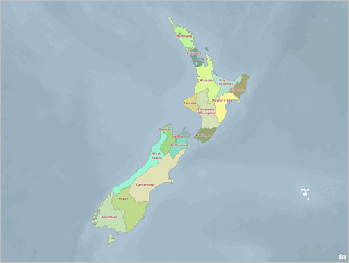 ニュージーランドの地方マップ ニュージーランドの地方マップ