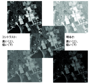 明るさとコントラストの例 明るさとコントラストの例