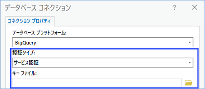 サービス認証による BigQuery への接続 サービス認証による BigQuery への接続