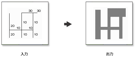 ラインのバッファー例 2 ラインのバッファー例 2