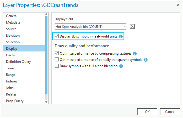 3D シンボルを実世界の単位で表示 3D シンボルを実世界の単位で表示