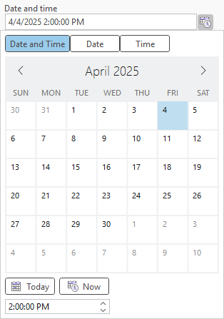 Default Date control Default Date control