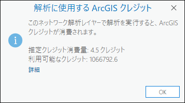 推定クレジット消費量と利用可能な総クレジット数