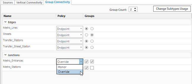 Choose a policy for the source. Choose a policy for the source.