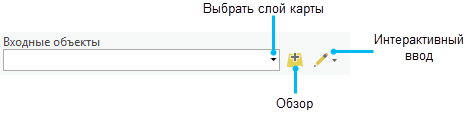 Несколько опций добавления входных объектов в инструменты геообработки