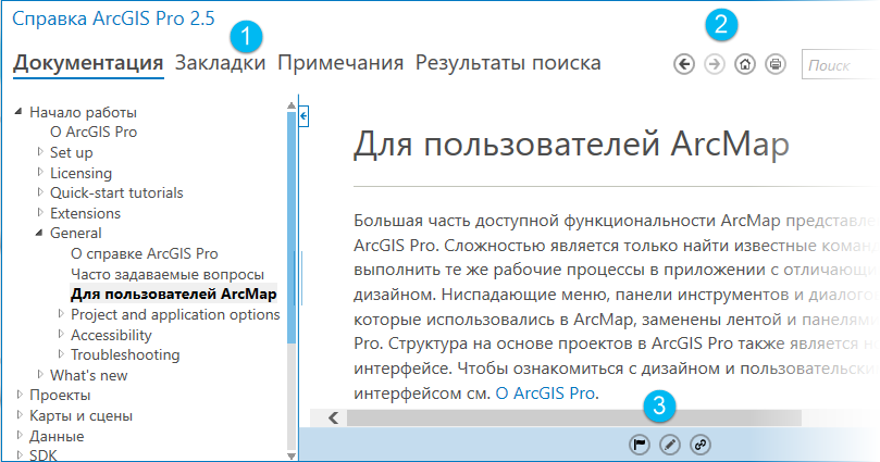 Вьюер справки ArcGIS Pro