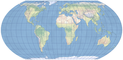 Земля в картографической проекции Equal Earth