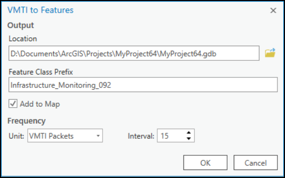 Specify the path, file name, and capture frequency of the objects to be identified in your VMTI-enabled video