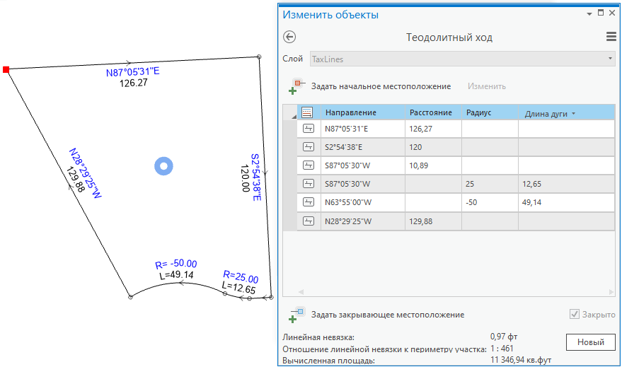 Составление плана замкнутого теодолитного хода