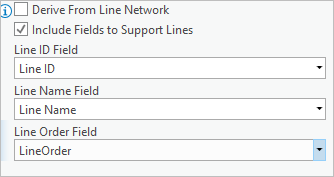 Include Fields to Support Lines check box