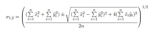 Математическая модель инструмента Эллипс стандартных отклонений