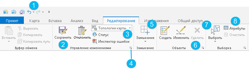 Вкладка Редактировать