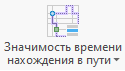 Синяя полоска посередине указывает на среднюю значимость времени нахождения в пути