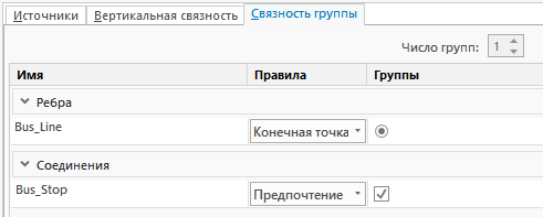 Настройка правил поведения с учетом связности для соединений