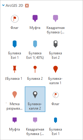 Символ Булавка-капля 2