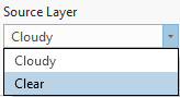 Source Layer drop-down list
