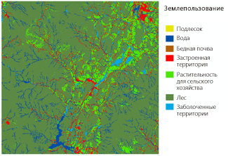 Входной растр с типами землепользования