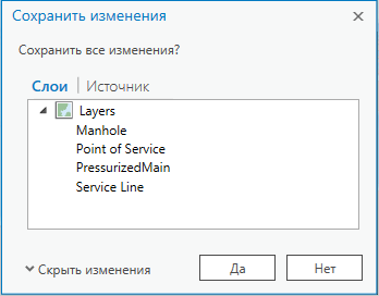 Слои Сохранить изменения