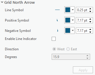 Grid North Arrow options